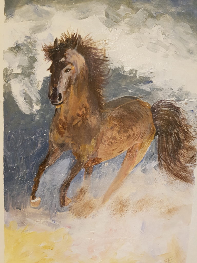 foundation course - acrylic - horse